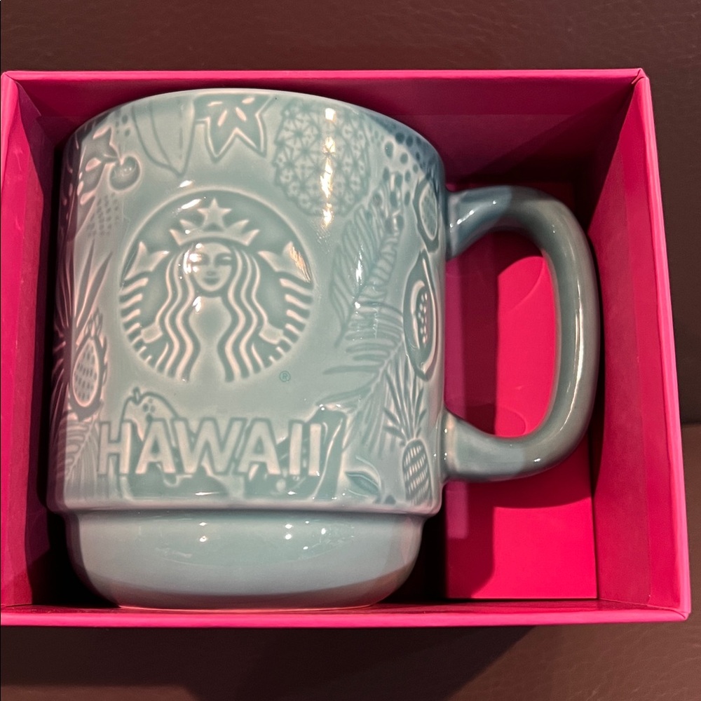 Starbucks Hawaii Collection ceramic mug blue turquoise tropical - Picture 3 of 11
